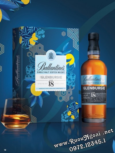 Rượu Ballantine's 18YO Glenburgie Hộp Quà 2024